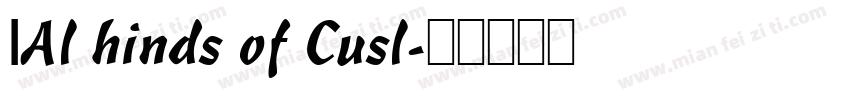 |Al hinds of Cusl字体转换